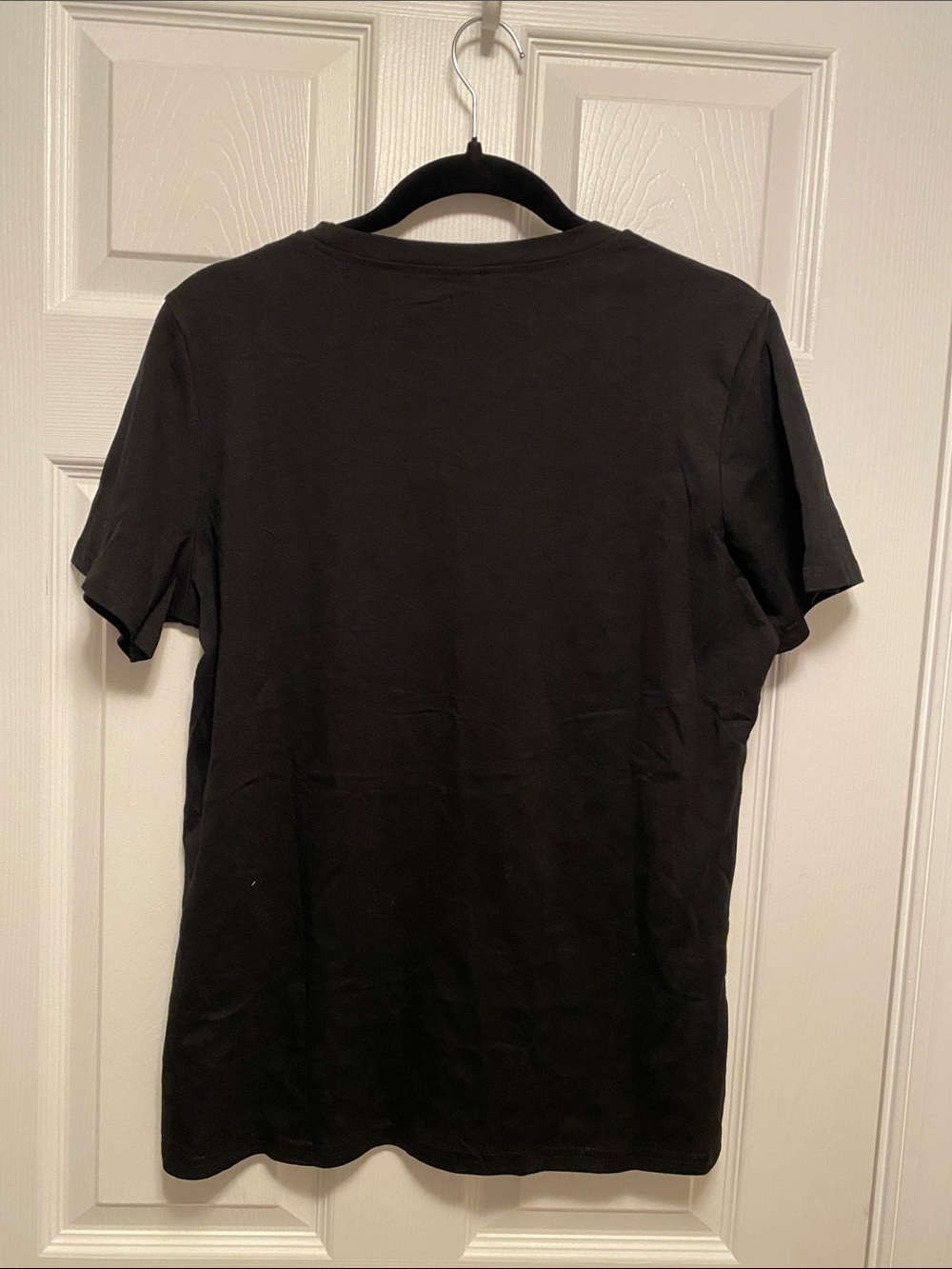 Women’s Black Short Sleeve Tee with Pink Awareness Script…size M - Picture 2 of 4